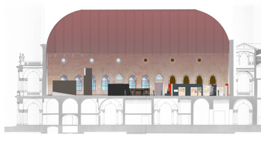 Progetto allestimento "Olimpichetto. Il ritorno di un ambasciatore", Basilica Palladiana, Vicenza (© Studio Gabbiani & Associati)