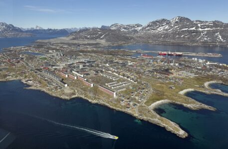 Veduta aerea del centro di Nuuk (© Quintin Soloviev, Creative Commons CC BY-SA 4.0 licence)