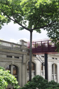 Claustro Comfama, Medellín, Colombia: ponte di collegamento alla terrazza (courtesy Pamela Pérez)