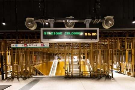 Roma, Metro C Stazione Colosseo Fori Imperiali - dicembre 2025 (courtesy romasitrasforma.it)