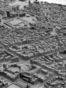 Barcellona, Capitale mondiale dell'architettura 2026, maquette 3d della città
