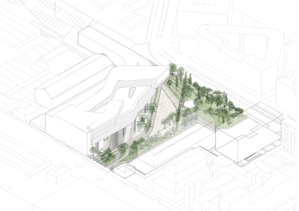 GrandeMAXXI, Assonometria Piazza (®BureauBasSmets)