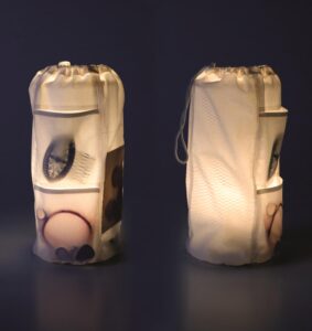 ISIA Roma Design: A-SILVIA (Vittoria Todini, supervisione Paolo Crescenti), lampada da comodino a ridotto impatto ambientale