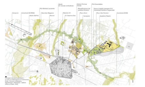 Bologna, il Polo metropolitano interessato dal masterplan e i principali interventi pianificati e in corso, 2022