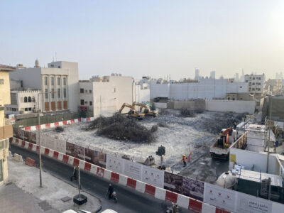 uno dei parcheggi pubblici progettati da Christian Kerez e demoliti ad Al-Muharraq, Bahrain (immagine da social media)