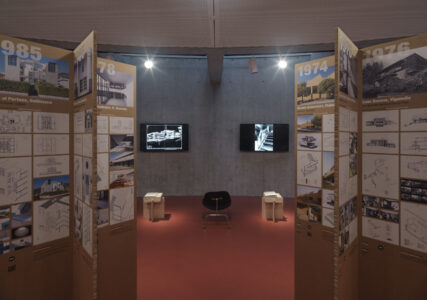 Mostra “La costruzione dell’architettura in Ticino, 1939–1996. Materialità e tettonica”, Teatro dell’architettura Mendrisio-USI (© Enrico Cano 2026)