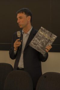 Inaugurazione Climate Change Architecture / Impacts, Mantova Campus. Il prorettore del Politecnico di Milano Davide Del Curto