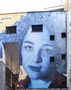 Particolare del murales di Leticia Mandragora (foto di Paolo de Stefano)