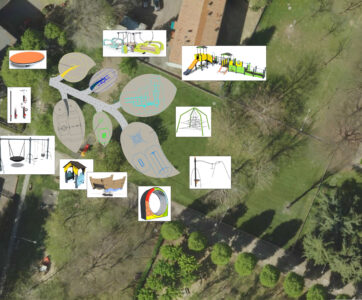 Programma “Dateci spazio”, Planimetria del Giardino dei Pioppi, Bologna