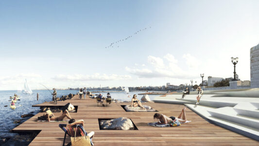 Molo Santa Scolastica (studio Sylos Labini, progetto vincitore del concorso per la riqualificazione del waterfront di Bari)