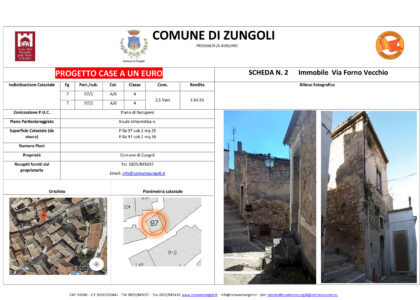 Scheda esplicativa Comune di Zungoli