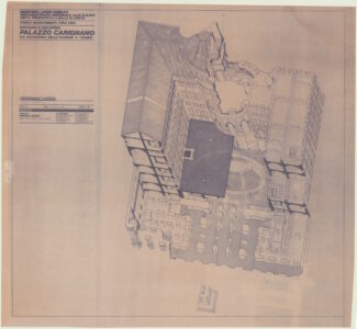 Palazzo Carignano, Sala ipogea (© Università Iuav di Venezia, Archivio Progetti, Fondo Andrea Bruno)