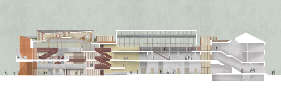 Disegni dell'ampliamento della School of Architecture, O'Donnell+Tuomey, Liverpool, 2026 (© O'Donnell+Tuomey)