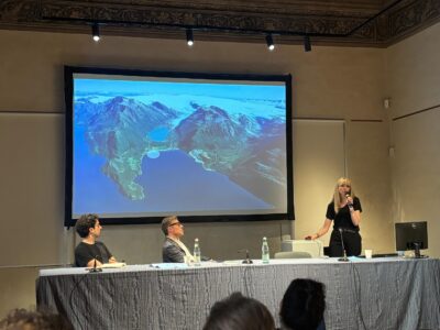 Jette Cathrin Hopp durante la lecture a Mantovarchitettura 2026
