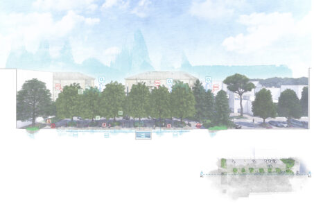 Vivere infrastrutture verdi di qualità alla Croce, schema, Casalecchio di Reno, Bologna (PAMPA- Progetto Ambiente Paesaggio, 2024 e 2026)