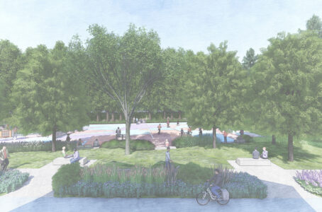 Vivere infrastrutture verdi di qualità alla Croce, schizzo, Casalecchio di Reno, Bologna (PAMPA- Progetto Ambiente Paesaggio, 2024 e 2026)