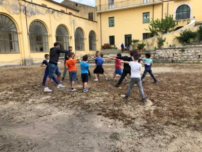 Rigenerazione del convento meridiano di Cerreto Sannita, momento di gioco e attività di Casa di Cipì